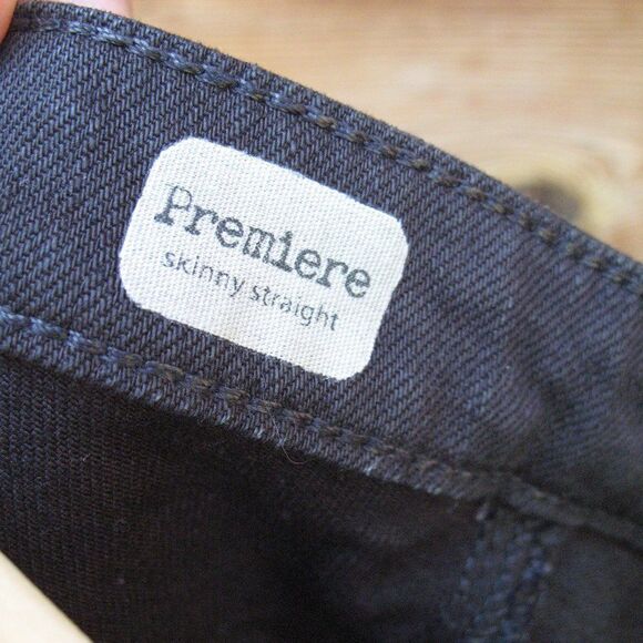 AG Premiere Black Skinny Straight Ankle Jeans - Picture 10 of 10